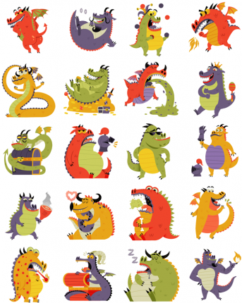 Dragon Clan Facebook Stickers