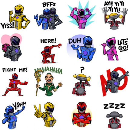 Power Rangers Film Facebook Stickers