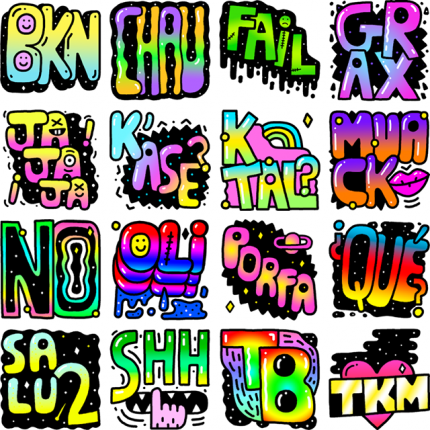 Palabritas Facebook Stickers