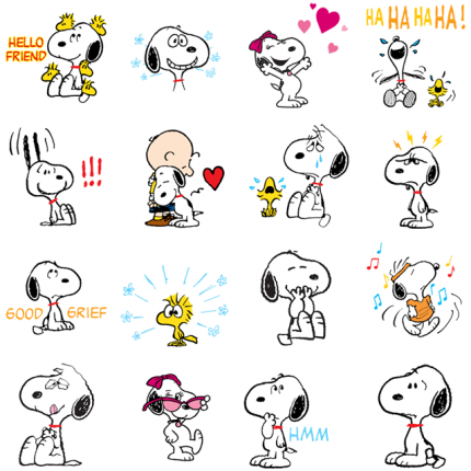 Snoopy and Friends Facebook Sticker
