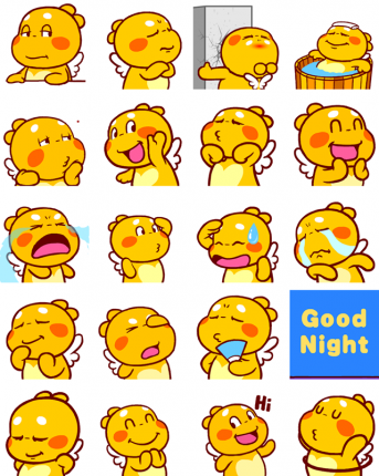 QooBee Agapi Facebook Sticker