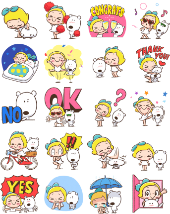 Lemon & Sugar Facebook Stickers