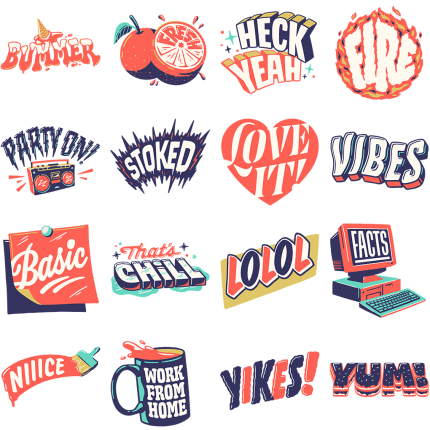 A Few Moods Facebook Stickers